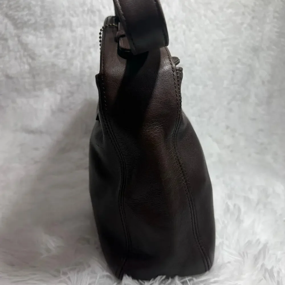 Vintage COACH 1997 Mahogany 4174 Flatiron Zip Shoulder Bag